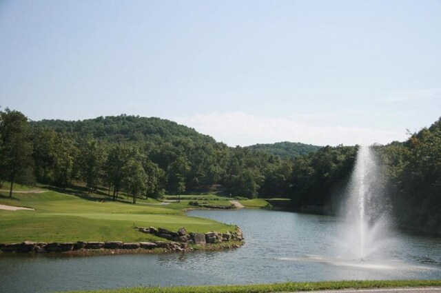 162 Mountain View Cir, Branson West, MO 65737 - view of property's community featuring a lawn, a water view, and a wooded view