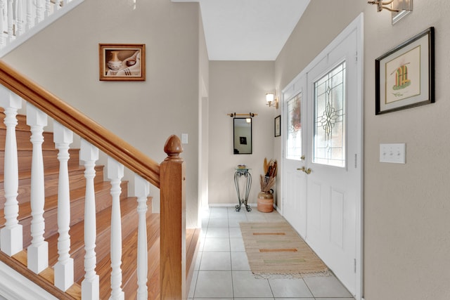 view of tiled entryway