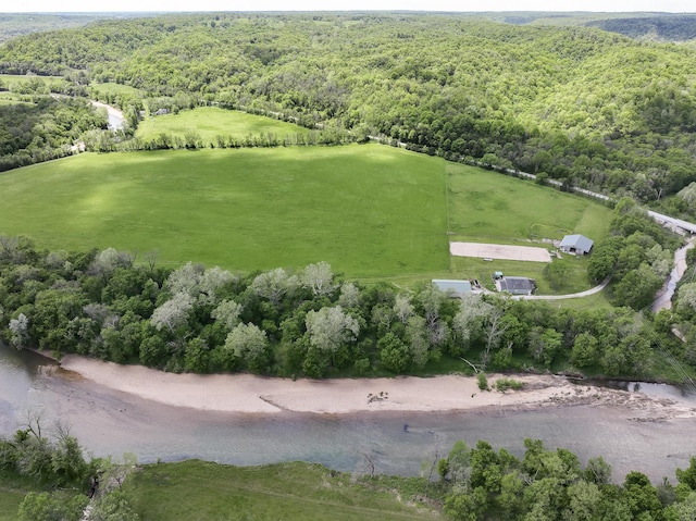 80 State Route Kk, Washburn, MO 65772 - bird's eye view of a heavily wooded area and a nearby body of water