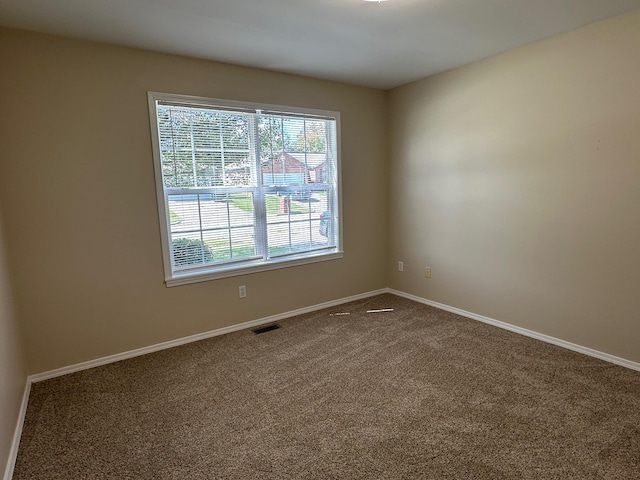 view of carpeted spare room