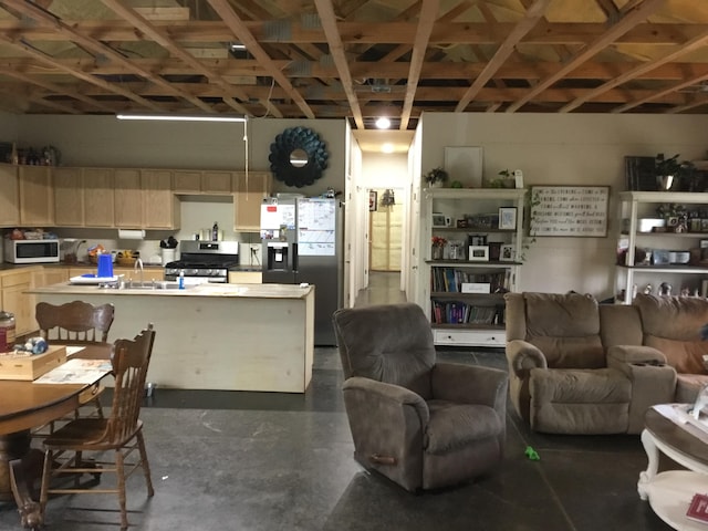 kitchen with stainless steel stove and sink