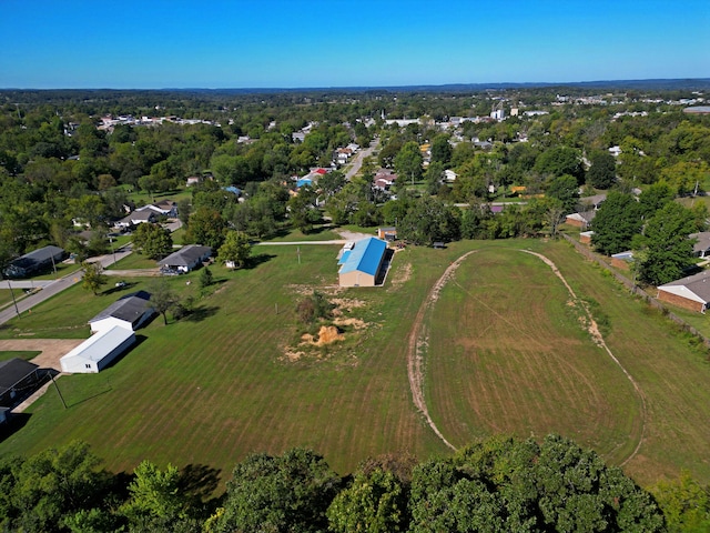 bird's eye view with a rural view