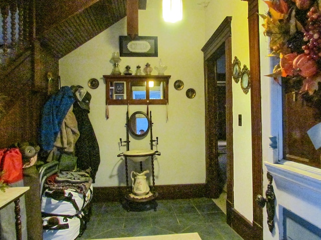 corridor with baseboards