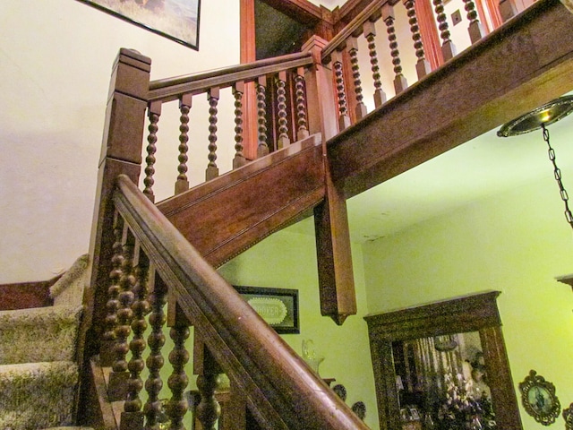 view of stairway