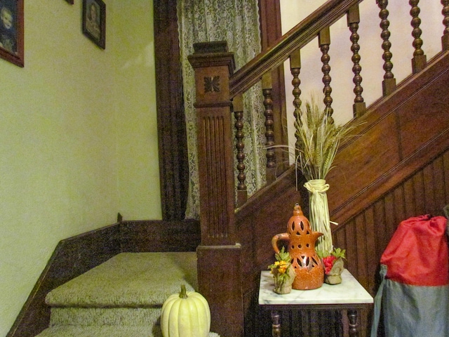 view of stairway