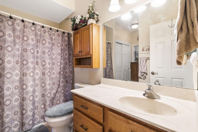 180 Grace Chapel Rd Unit 246, Blue Eye, MO 65611 - full bathroom with toilet, vanity, and a shower with curtain