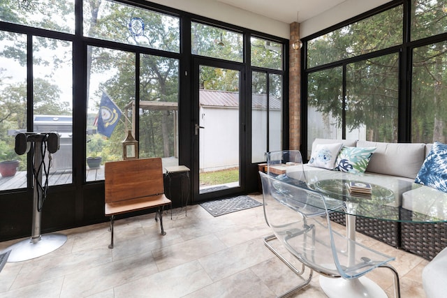 view of sunroom / solarium