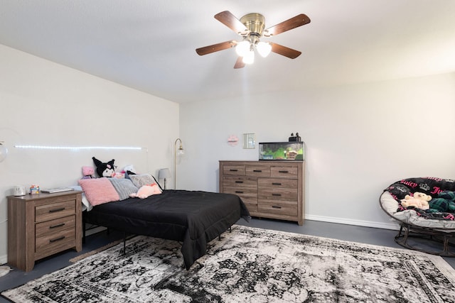 bedroom with ceiling fan