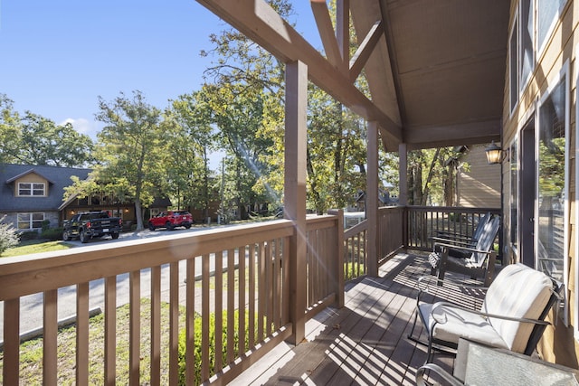 view of wooden deck