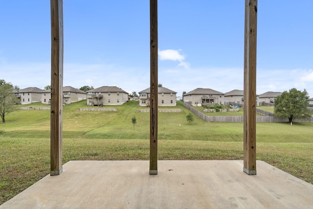 view of patio with a residential view