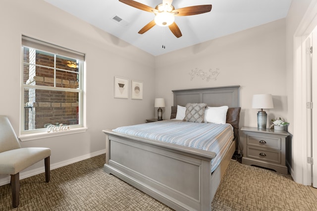 bedroom with ceiling fan