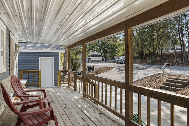 view of wooden terrace