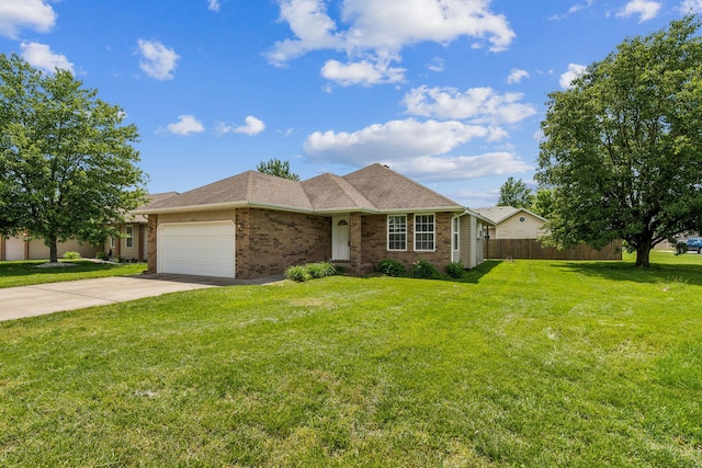 1006 Care Ave, Nixa, MO 65714 - ranch-style house with brick siding, a garage, and concrete driveway