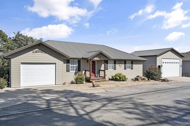 ranch-style house with a garage