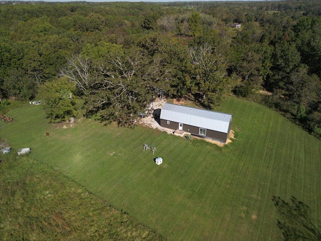 drone / aerial view with a rural view