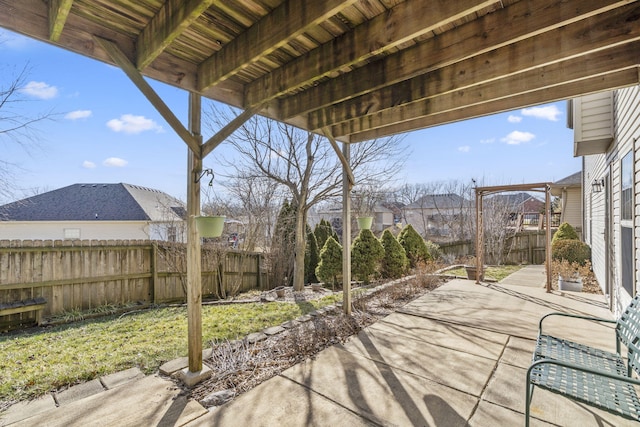 view of patio / terrace featuring a fenced backyard