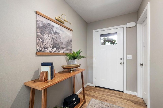 foyer featuring light hardwood / wood-style floors