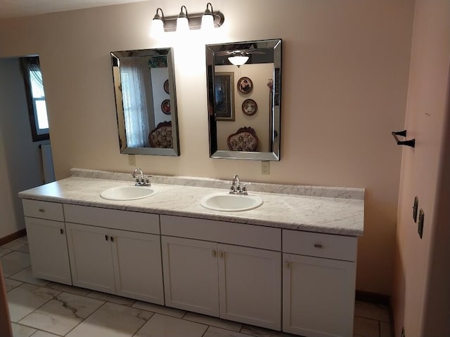 bathroom with vanity