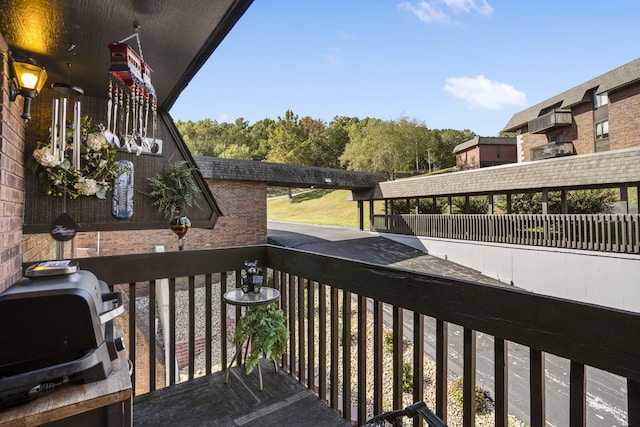 balcony with a grill