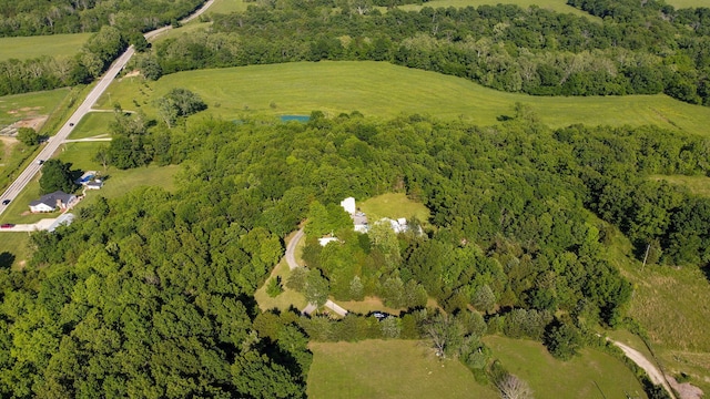 aerial view with a rural view