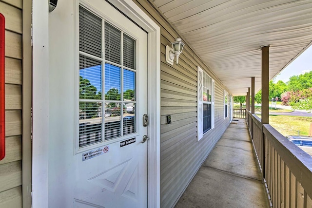 exterior space with a porch