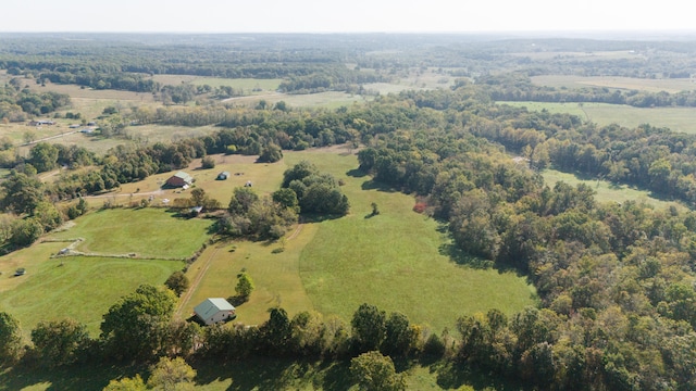 aerial view featuring a rural view