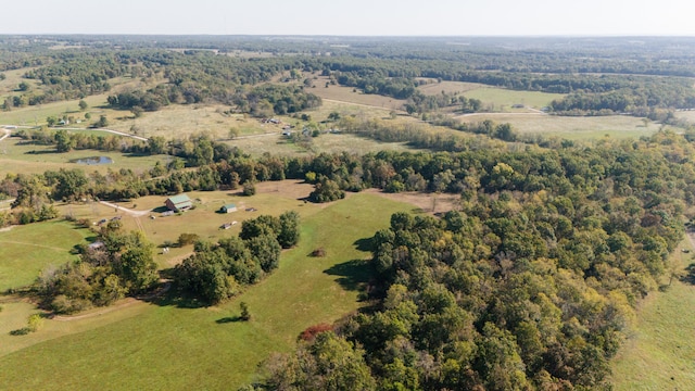 aerial view featuring a rural view