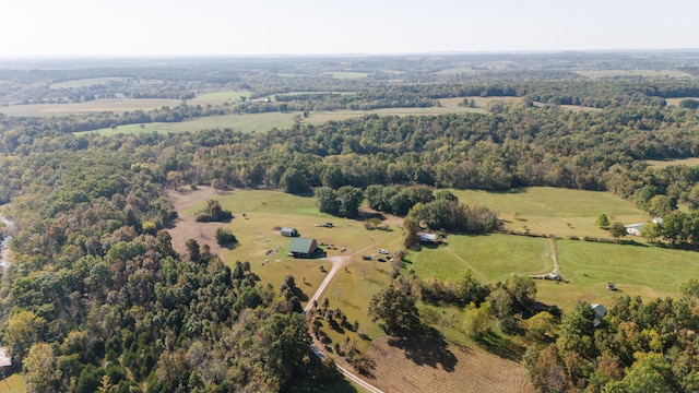 drone / aerial view featuring a rural view