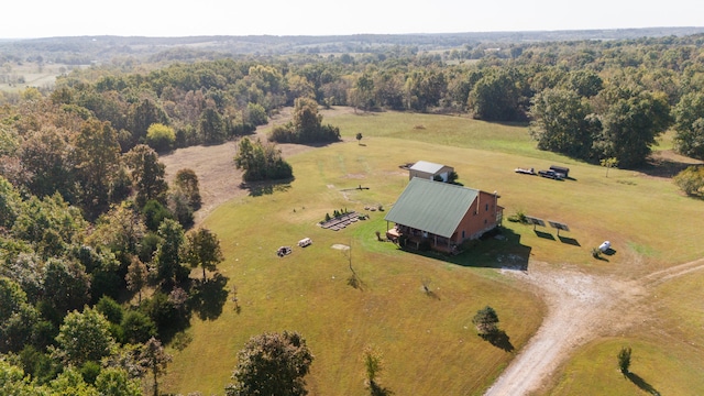 drone / aerial view featuring a rural view