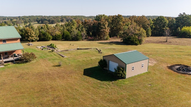 aerial view featuring a rural view