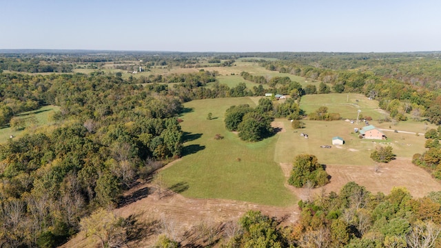 aerial view featuring a rural view