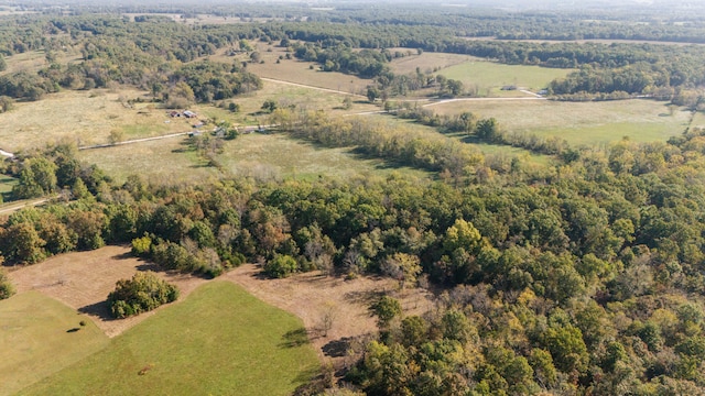 bird's eye view with a rural view