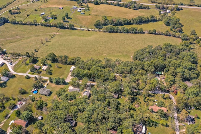 aerial view featuring a rural view