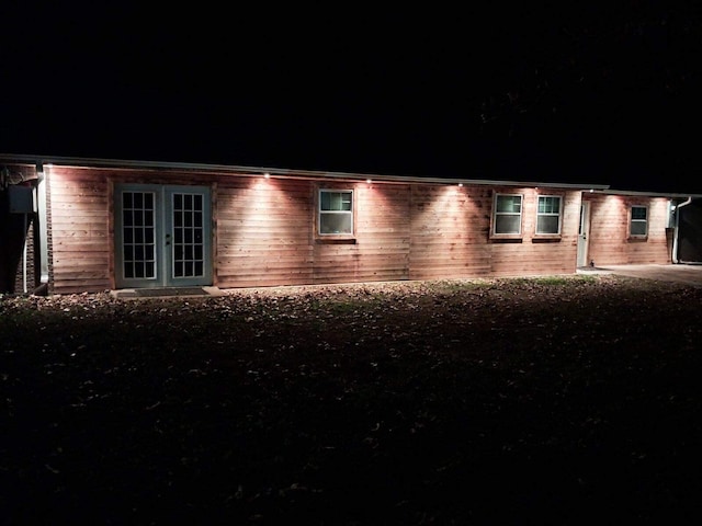 view of front of house featuring french doors