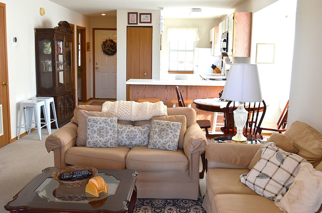 view of carpeted living room