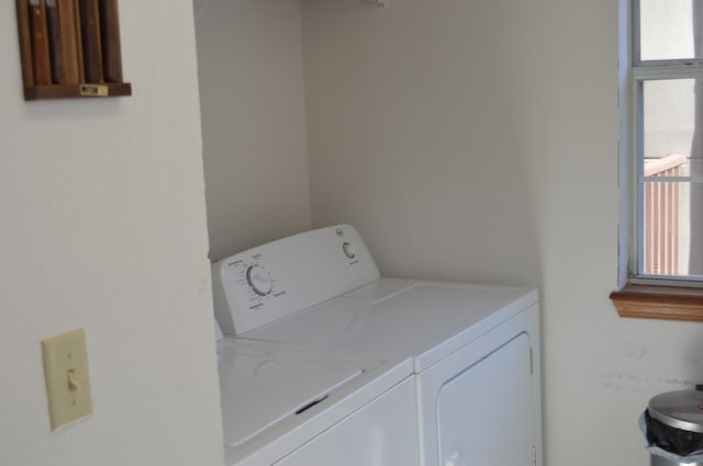 laundry area featuring washer and dryer