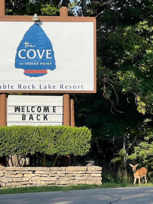 view of community sign