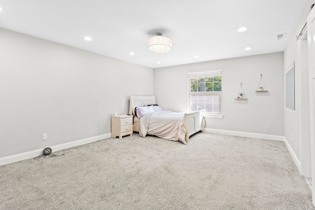 bedroom featuring carpet flooring