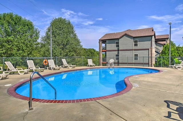 view of pool featuring a patio area