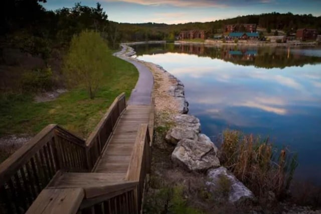 view of community featuring a water view