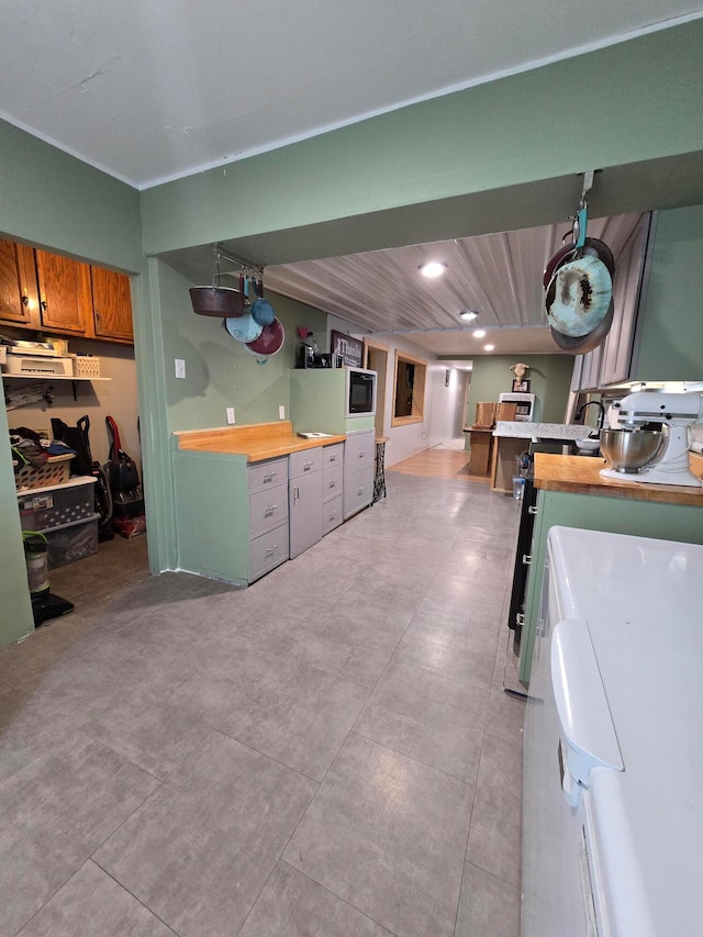 kitchen with white refrigerator