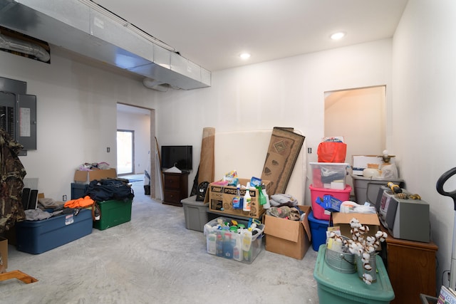 basement featuring carpet floors