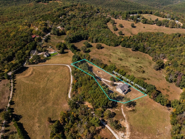 drone / aerial view with a rural view