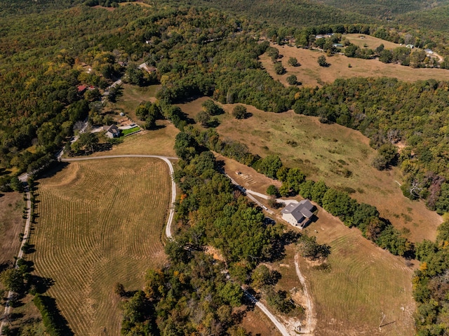 aerial view featuring a rural view