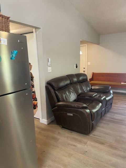 living room with light wood-type flooring