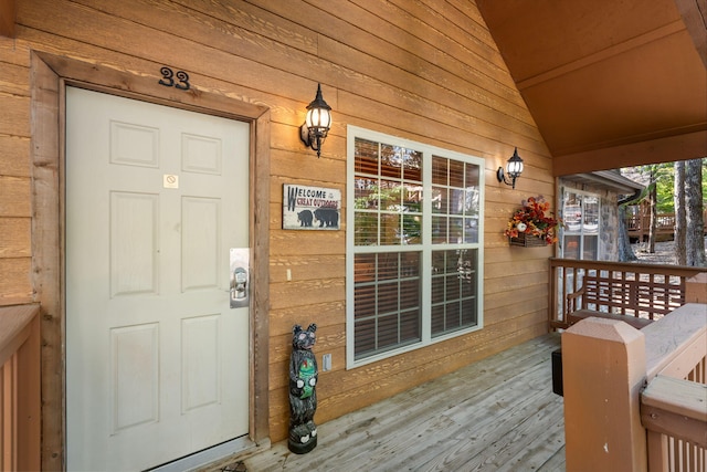 property entrance with a porch