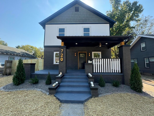 view of front of house with a porch