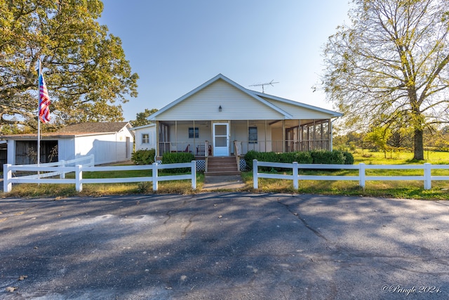 view of front of home with a porch