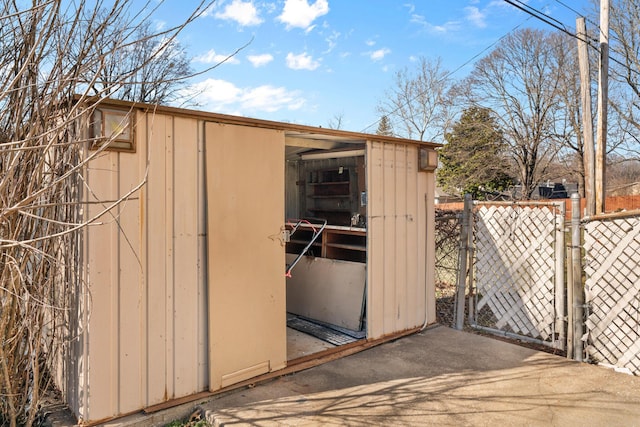 view of outdoor structure