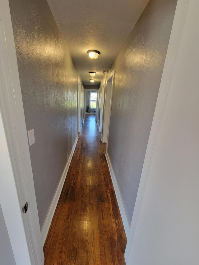 hall featuring dark hardwood / wood-style flooring